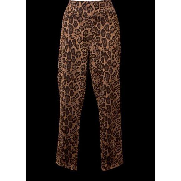 Charlie Paige Womens Animal Print Pants Size L/G Pockets - Picture 4 of 16